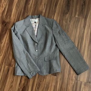Tahari Arthur S. Levine Grey Grey Button-down Blazer